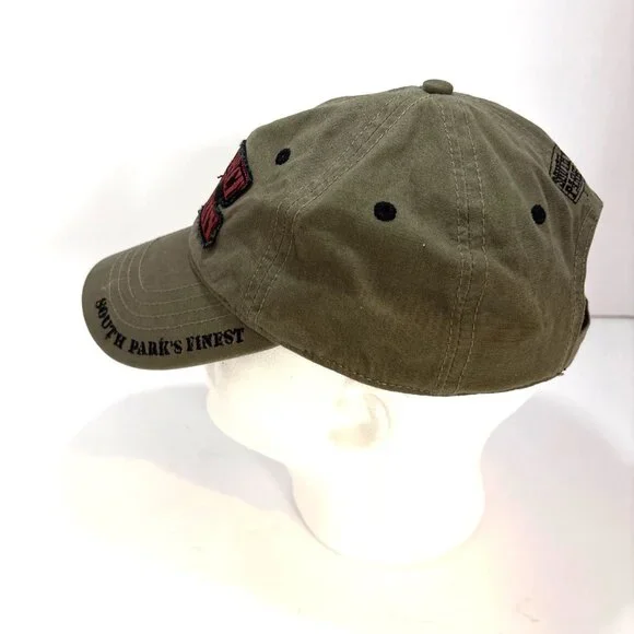 South Park Respect My Authority Embroidered Olive Green Adjustable Dad Hat 2006 - Picture 2 of 5